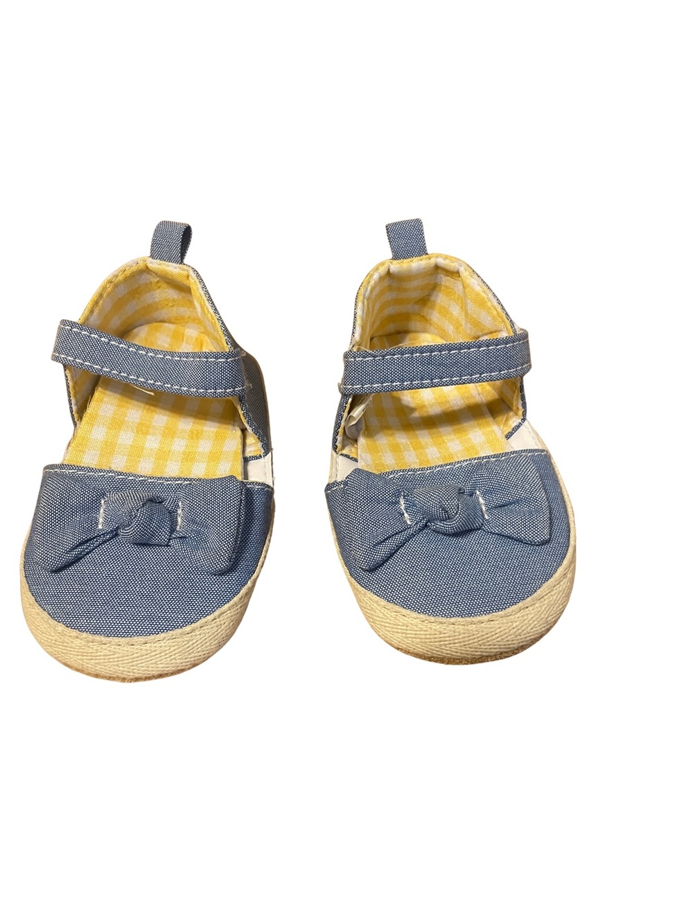 Baby Shoes with Bow Accent in Blue